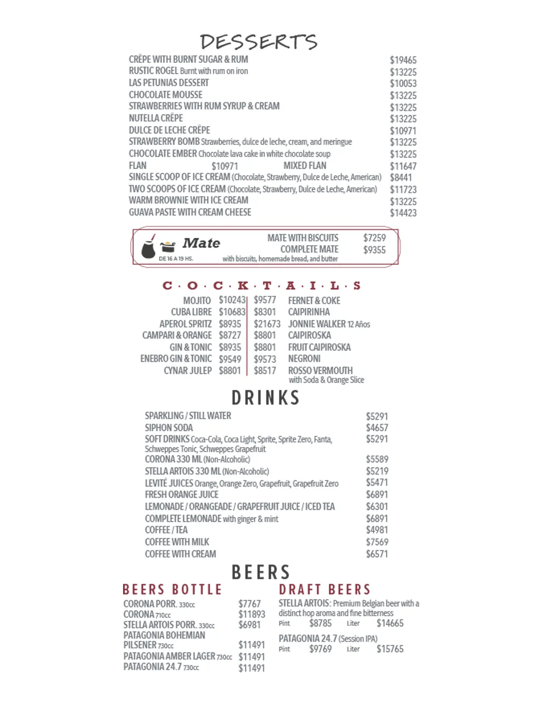 Menu — Page 5